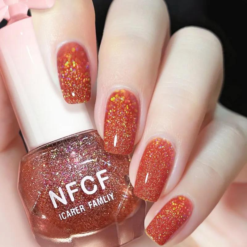 蜜桔冰沙指甲油不可剥速干防水