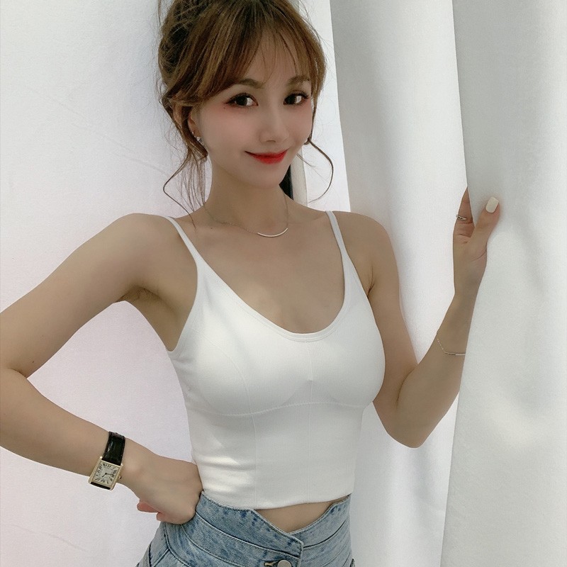 just cc正品抖音卡卡女装官方旗舰网红同款u型美背吊带内衣背心女