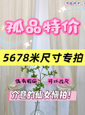 特价孤品窗帘五六七八米微瑕帘奶油法式现代简约客厅卧室飘窗帘