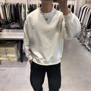 BY3春季新款美式复古扎染做旧卫衣男潮牌设计感宽松ins百搭上衣潮