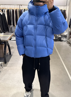 300g高充绒泡芙感连帽羽绒服男JNV冬季加厚保暖90白鸭绒面包服潮