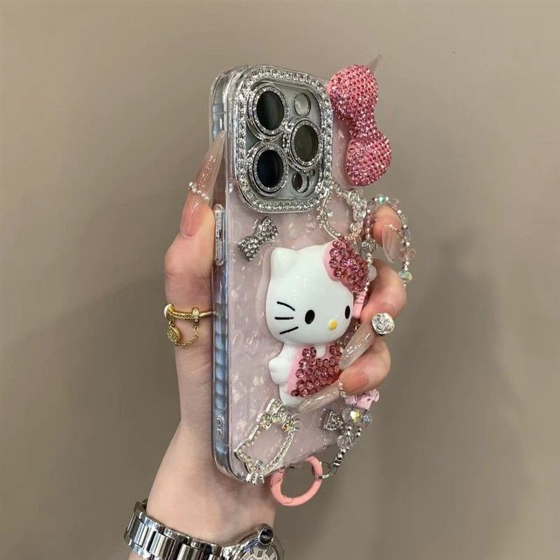 韩系立体闪钻凯蒂猫适用16