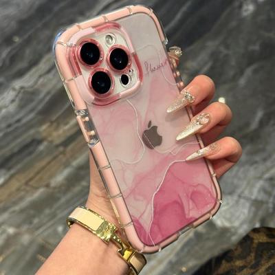 ins少女粉色晕染夜光气囊