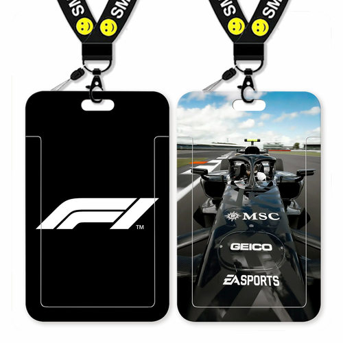 F1狂飙飞车卡套ins高颜值创意个性学校饭卡套学生校园卡工牌挂绳