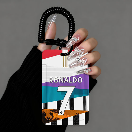 C罗球衣卡套足球球星罗纳尔多工牌男厂牌壳公交卡胸牌挂绳证件套