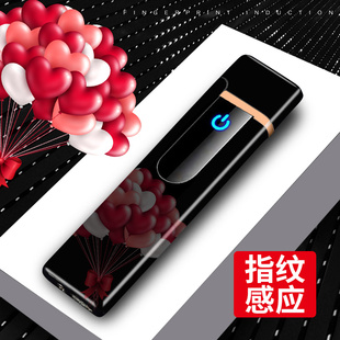 个性 usb打火机充电创意电热丝无声电子点烟器送男朋友激光刻字