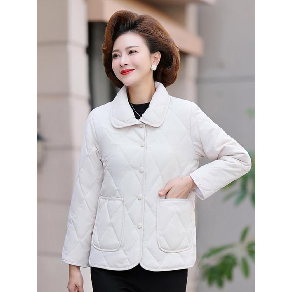 小个子妈妈装2025春秋新款棉衣