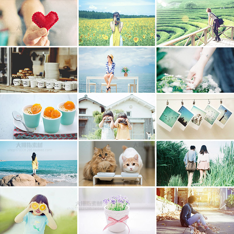 唯美小清新文艺森系图片微博说说新媒体文字配图jpg素材1600张