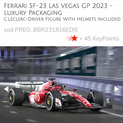 BBR 1/18 法拉利SF-23 Las Vegas GP2023 拉斯维加斯站赛事第二