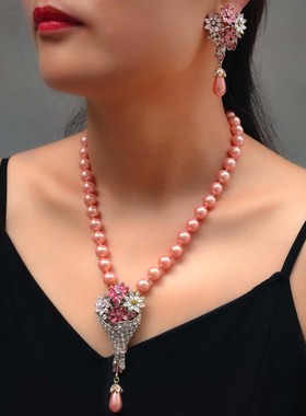 FFOOOO古风汉服耳环女新中式国风耳饰复古宫廷风耳坠长款耳环项链