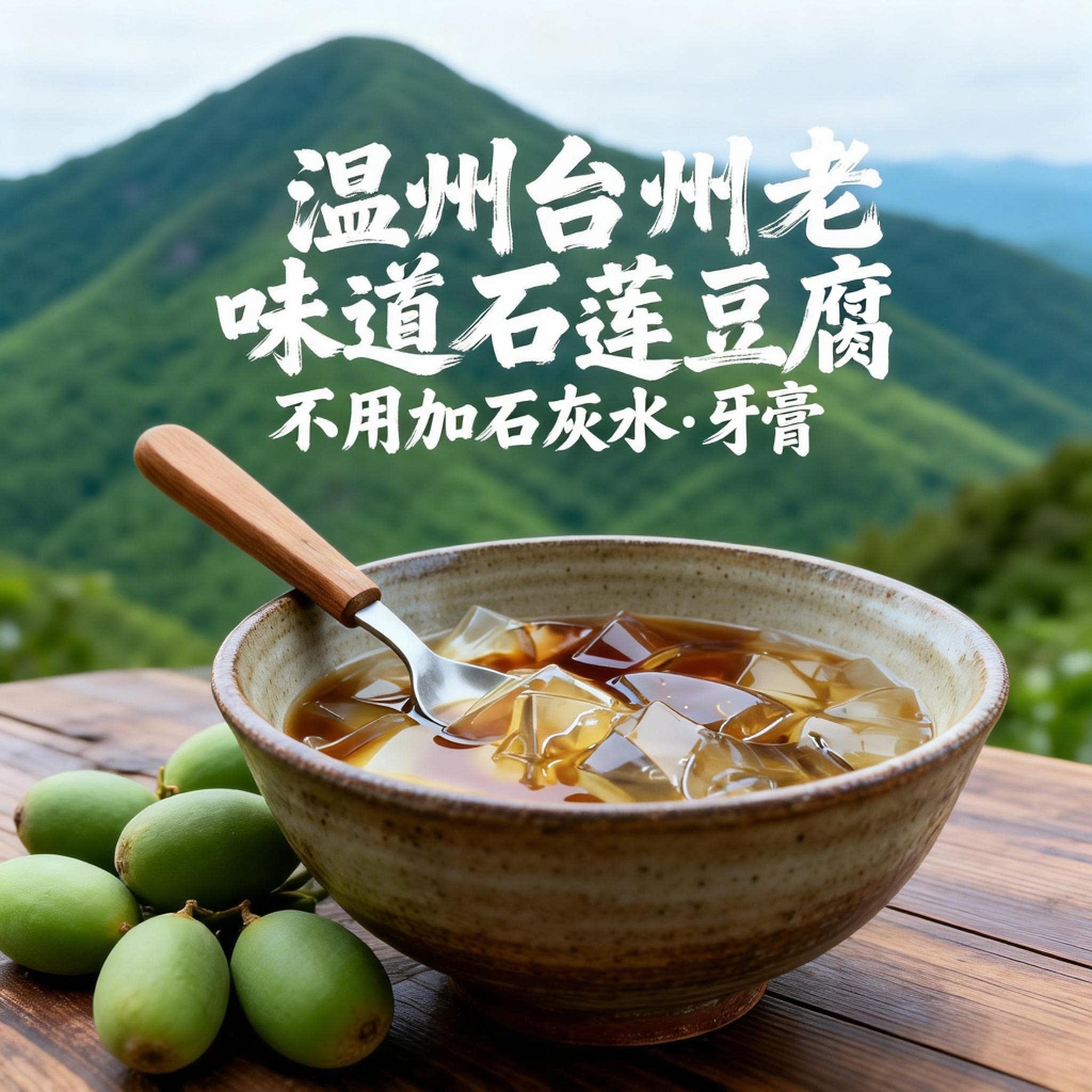 温州台州老味道石莲糊石莲冻石莲豆腐原料石莲籽不用加石灰水牙膏