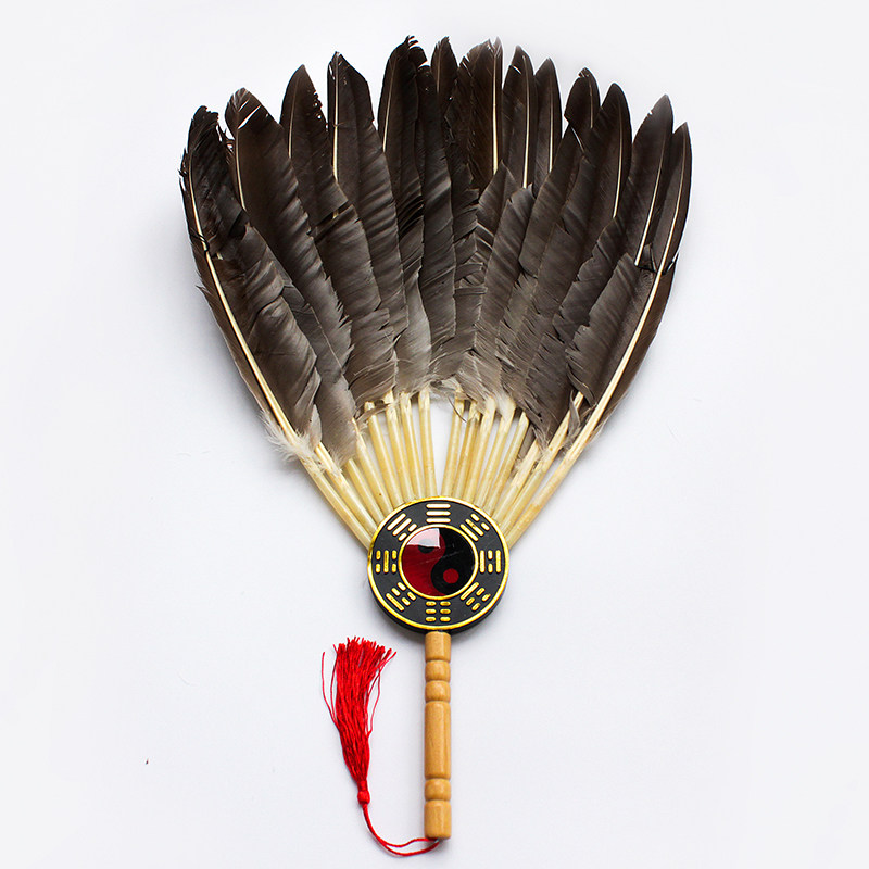 羽毛扇子诸葛亮服装道具孔明鹅毛扇网红手工工艺扇古风复古礼品扇