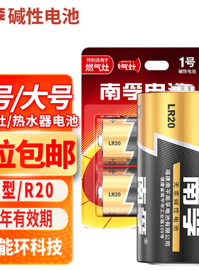 南孚1号电池D型一号电大号碱性LR20热水器煤气灶燃气炉手电筒1.5V
