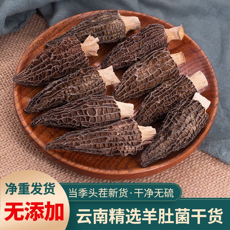 羊肚菌干货野生500g云南特产特级新鲜香蘑菇类汤料包礼品盒牛肚菌