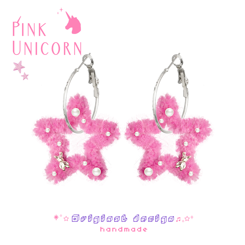 芭比星星Y2K甜酷多巴胺穿搭耳饰