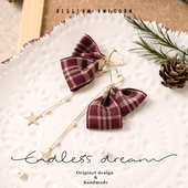 原创小众设计耳环复古港风赫本爱心耳钉红色耳饰气质高级耳夹女