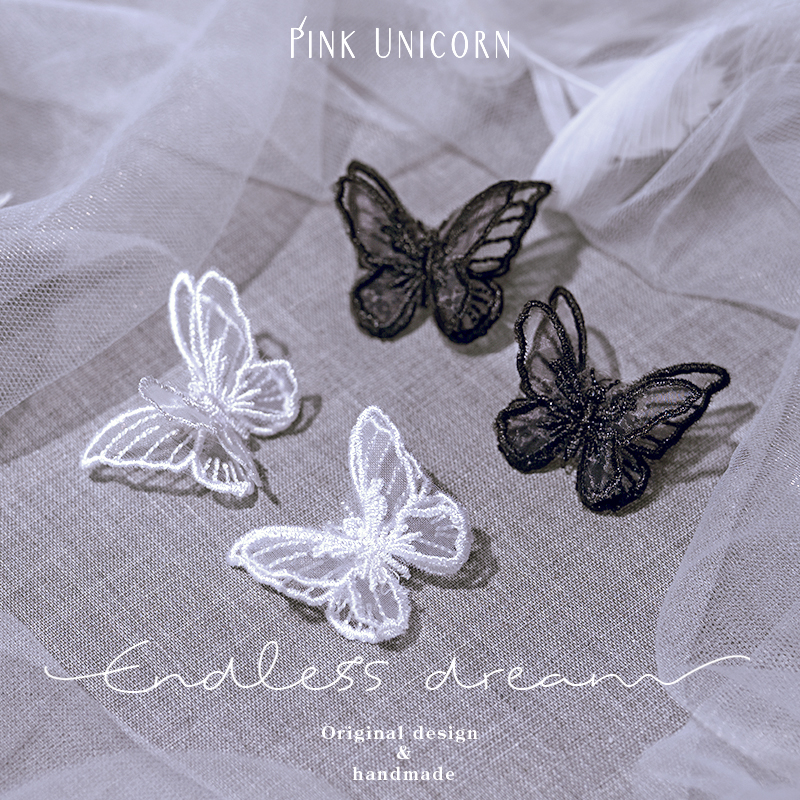 pinkunicorn手作蝴蝶女仙气耳环