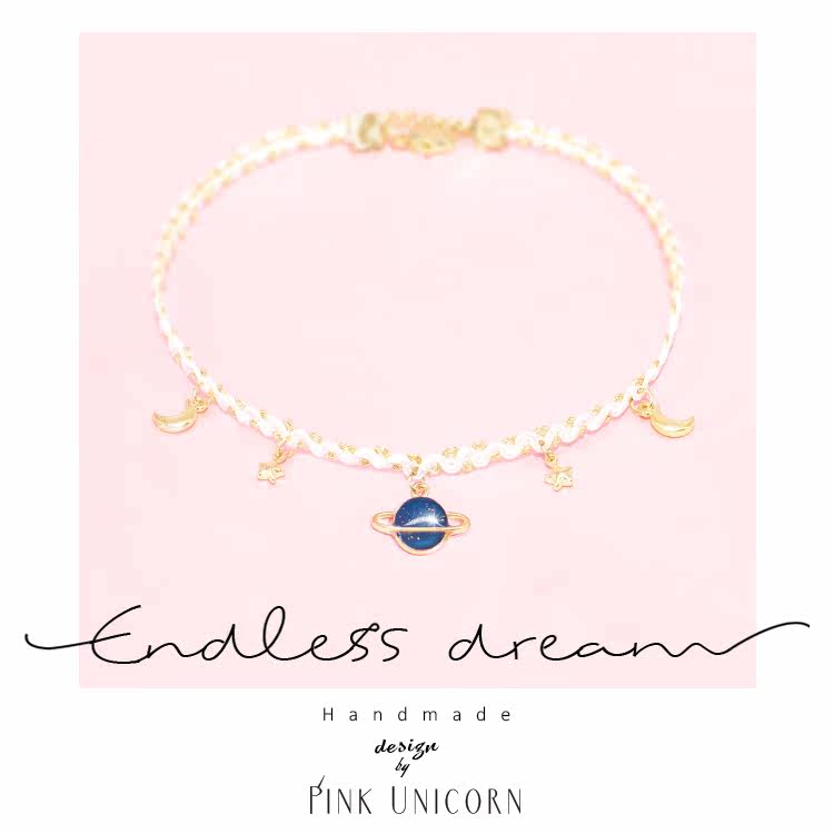 pinkunicorn星星月亮月亮吊坠图片