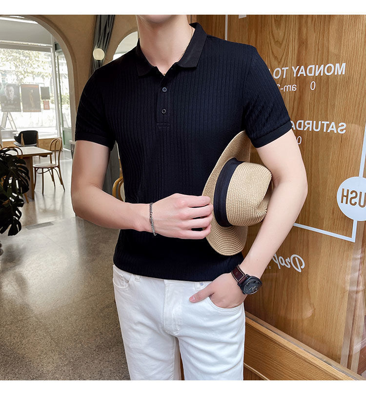 短袖POLO衫男夏季修身时尚潮流