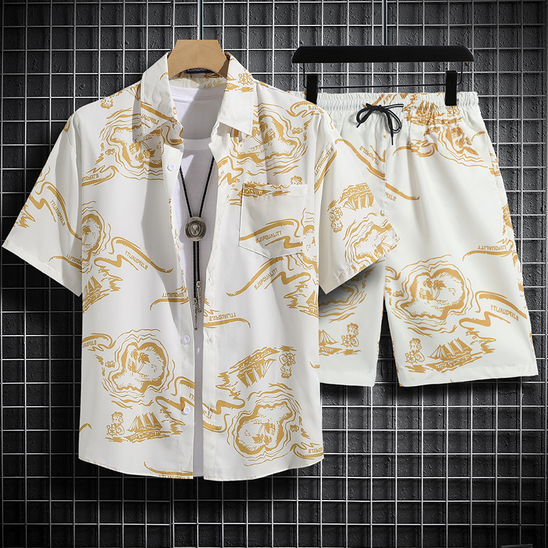 短袖花衬衫沙滩服海南三亚夏威夷