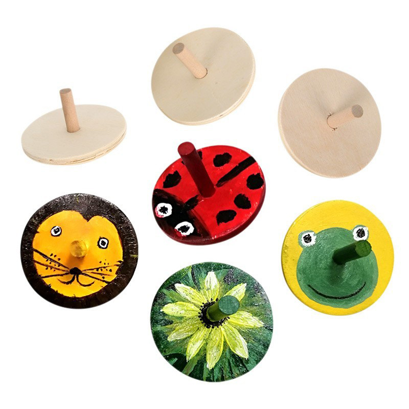 白坯木质陀螺儿童手工diy涂鸦白模填色彩绘木制传统怀旧玩具12个,玩具/童车/益智/积木/模型,陀螺,淘宝优惠券,粉丝福利购,淘宝优惠卷