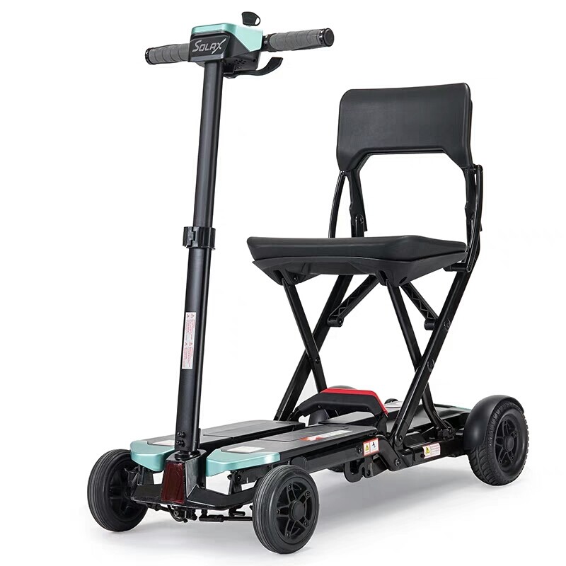 s0lax舒乐适s3121老年人四轮电动代步车锂电池助力车便携遥控折叠