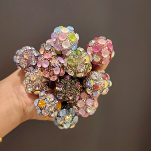 韩版球绳单球发彩色绳钻球发圈马尾辫皮筋可爱儿童发饰发圈头饰女