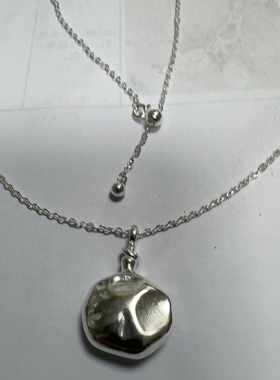 S925银磨砂酒壶项链ins风气质百搭ins时髦小众毛衣链