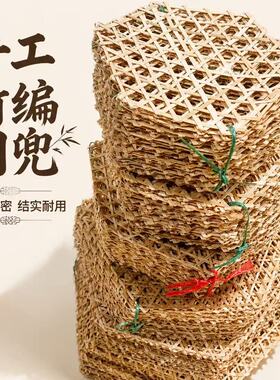 六角竹编竹达手工编织筐