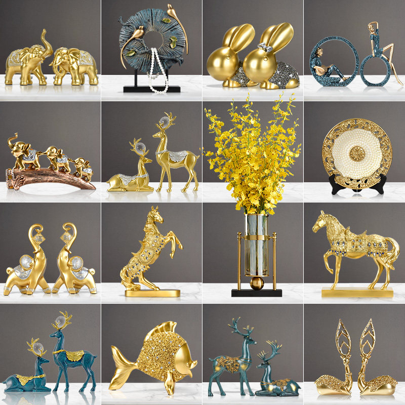 酒柜装饰品小摆件家居客厅电视柜玄关现代简约高档创意网红轻奢风,家居饰品,装饰摆件,淘宝优惠券,粉丝福利购,淘宝优惠卷