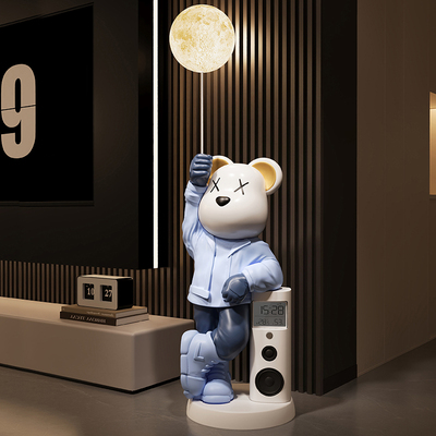 客厅音响暴力熊大型落地摆件电视柜旁装饰品轻奢高档乔迁新居礼物