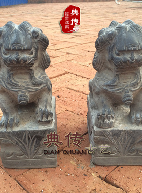 墓地石雕石狮子门口摆件