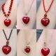 心形朱砂吊坠项链天然保真紫金砂爱心手链手串高含量辟转运女款