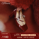 【马年系列】73hours女鞋爱情小说2026春季新款红色高跟玛丽珍鞋