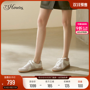 休闲运动鞋 73hours女鞋 阿甘鞋 舒适平底德训鞋 布朗尼2025春秋新款
