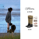 辛芷蕾同款73hours女鞋追日落26秋冬新款游牧风西部靴骑士长筒靴