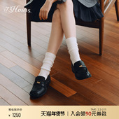 小皮鞋 高伯伯同款 新款 复古金币乐福鞋 73hours女鞋 舒适印记26春季