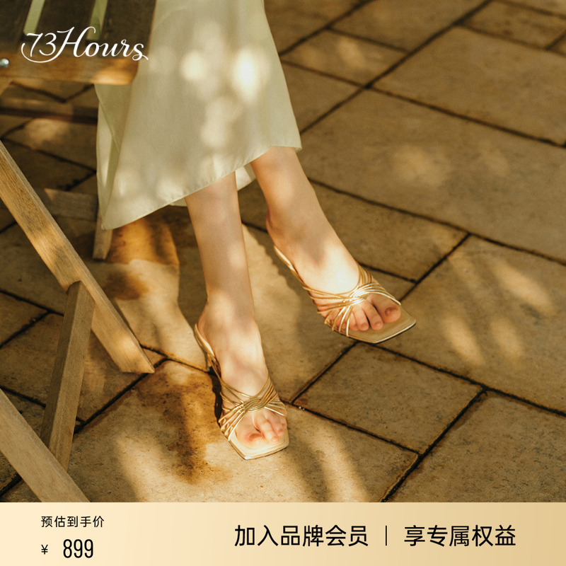 73hours罗马度假风高跟凉拖鞋