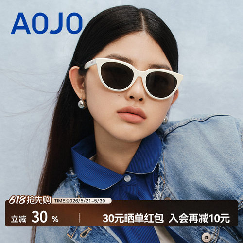 AOJO2024新款小框猫眼防晒墨镜