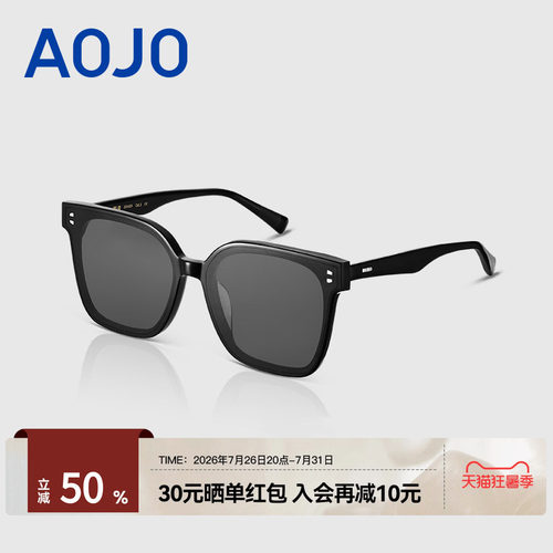 aojo偏光男方形太阳镜