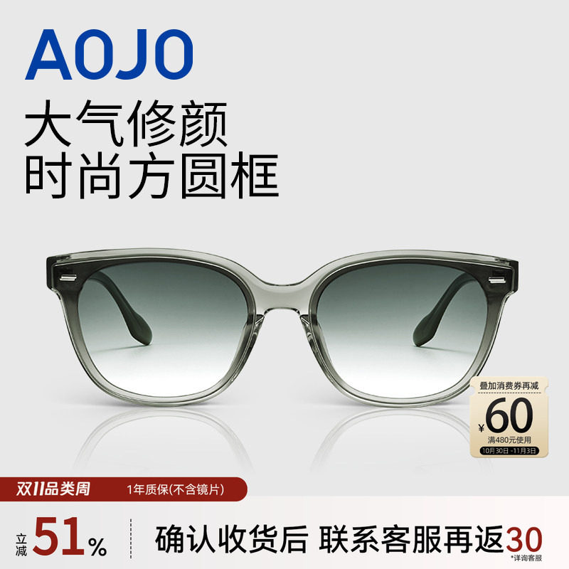 AOJO澳镜夏季太阳镜眼镜框太阳镜旅游拍照太阳镜AJ105SK264