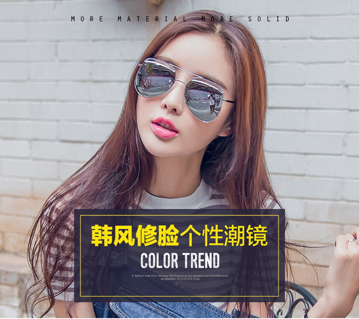 灰蚂蚁时尚太阳镜金属不规则眼镜太阳眼镜