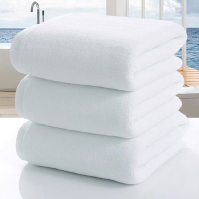 Five star hotel white cotton bath towel men and women thicke