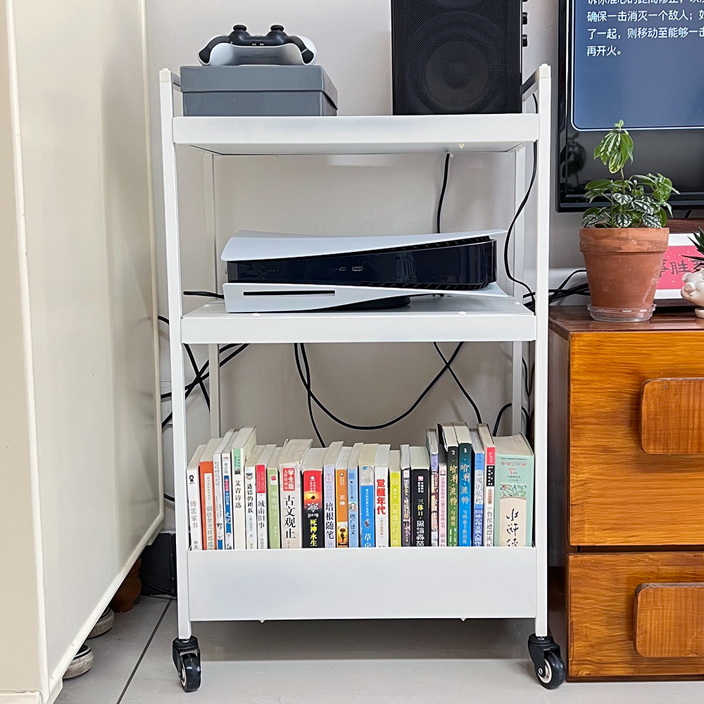 小推车置物架可移动书架滑轮收纳架宜搁物家花架加厚款车间工具车,收纳整理,家用收纳手推车,淘宝优惠券,粉丝福利购,淘宝优惠卷