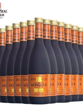 龙徽宫桂陈酿加香葡萄酒桂花陈酒甜酒红酒13.5度600mlx12瓶整箱装
