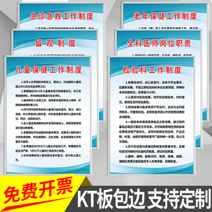 医院门诊规章制度标志牌全科医师岗位职责老年儿童保健检验科工作药品管理提示标识牌挂画海报墙贴告示牌定制