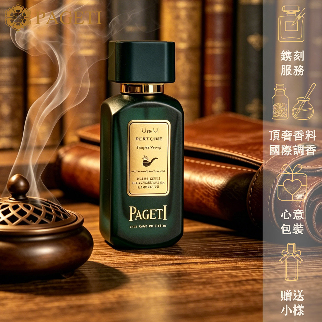 【高定镌刻】PAGETI檀隐云栖男香水50ml 檀香焚香皮革芳香木质调