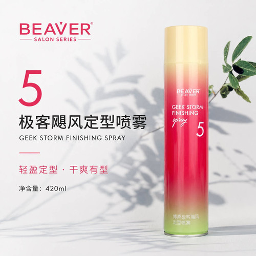 博柔极客飓风定型喷雾420ml蓬松丰盈强力定型速干发胶干胶