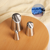 裱花嘴不锈钢复古花边402L裙边花嘴菊花嘴半圆韩式 花嘴郁金香裱花