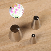 不锈钢奶油裱花嘴寿桃生日蛋糕裱花桃形嘴小号中号大号烘焙工具